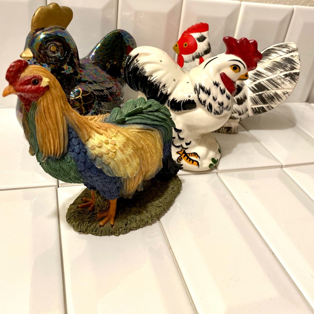 Vintage Ceramic Rooster Salt&Pepper Shaker
